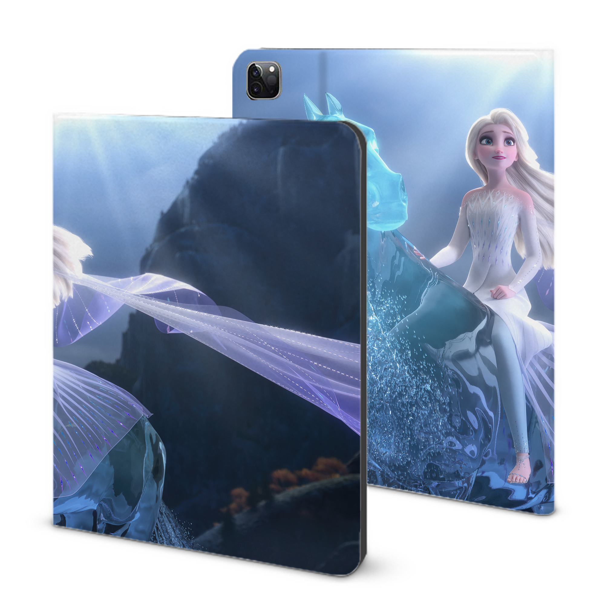 （画像用） アナと雪の女王 アンナ エルサ Frozen Anna Elsa IPad ケース ブック型 PUレザー TPU 耐衝撃 軽量 薄型 ペン収納なし 全面保護 IPad 各モデル対応